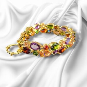 Daniel Steiger | NIB Elegant "Nevada Rainbow" Gemstone Bracelet (OS)